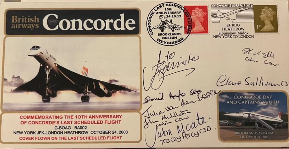 Lot 267: Concorde 2013 last Scheduled flight cover. Rare signed...