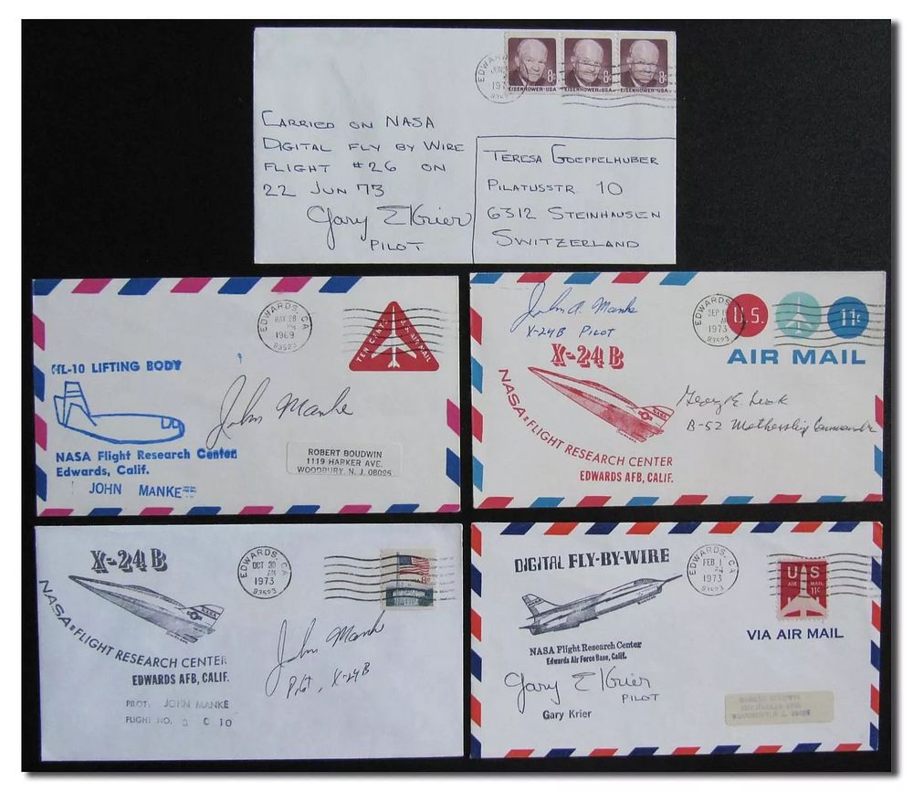 Lot 271: Space NASA Early Test pilots hand signed EAFB...