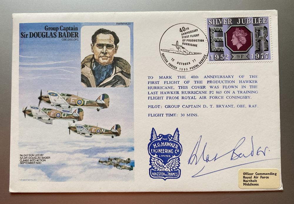 Lot 283: Grp Capt Douglas Bader signed on his own...