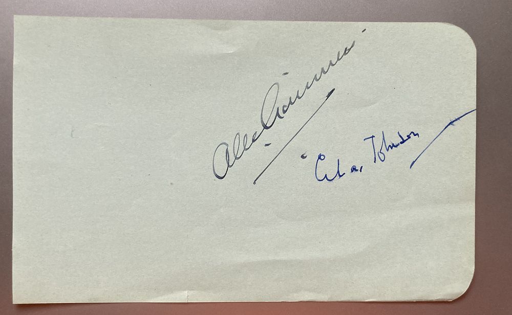 Lot 308: Alec Guinness signed album page with two Star...