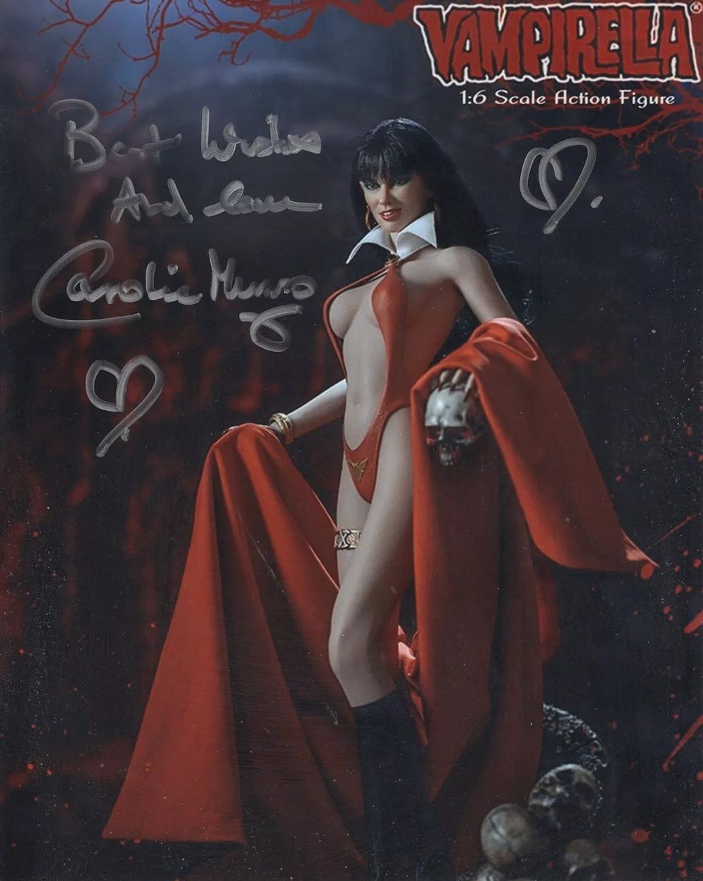 Lot 320: Vampirella 8x10 photo signed by actress Caroline Munro,...
