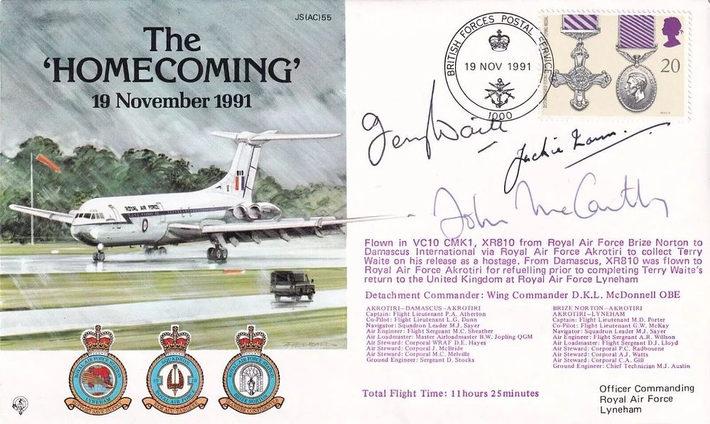 Lot 400: AC55b The Homecoming Signed 3 Hostage's J McCarthy...