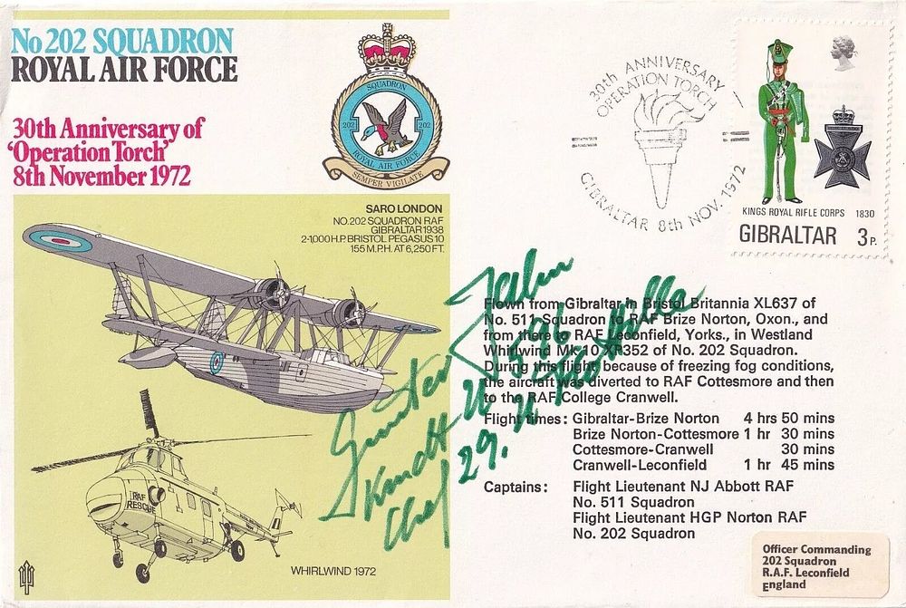 Lot 410: RAF8 Bristol Pegasus aircraft Signed by Gunter Jahn...