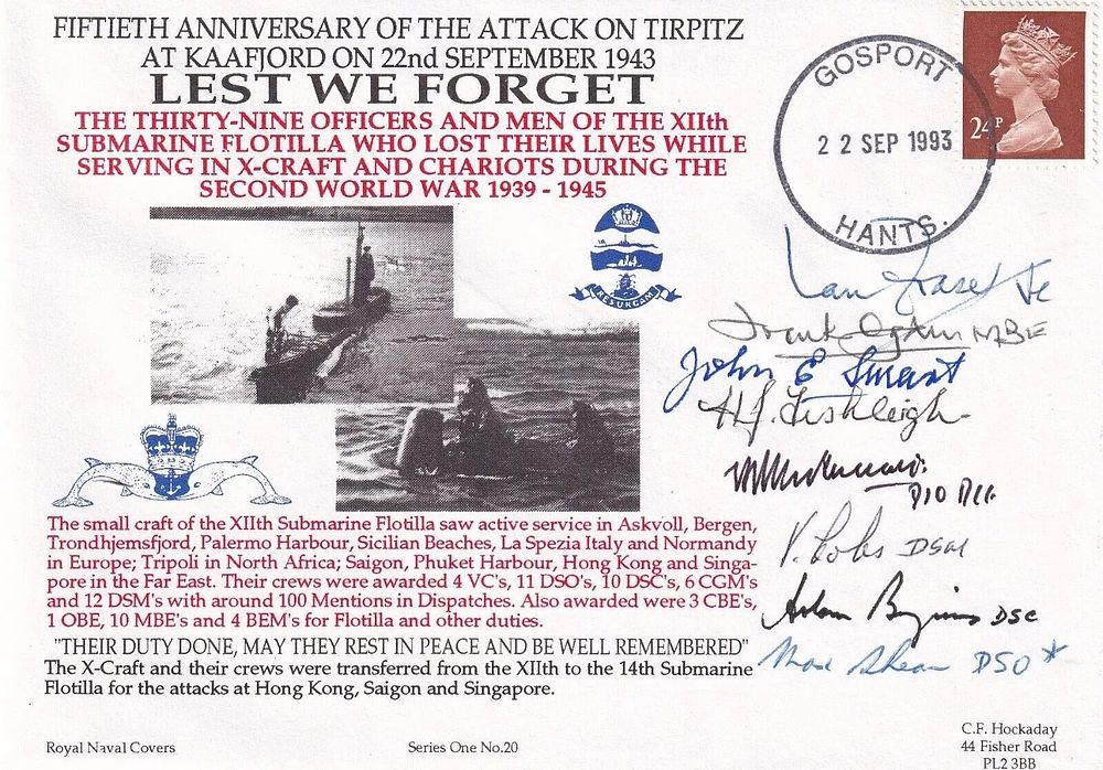 Lot 411: Fiftieth Anniversary of the Attack on Tirpitz at...