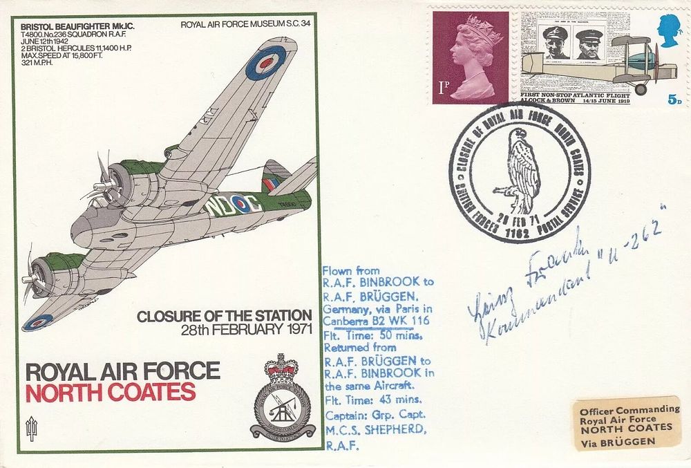 Lot 423: SC34a Signed Capt Heinz Frake, U262, U 2502...