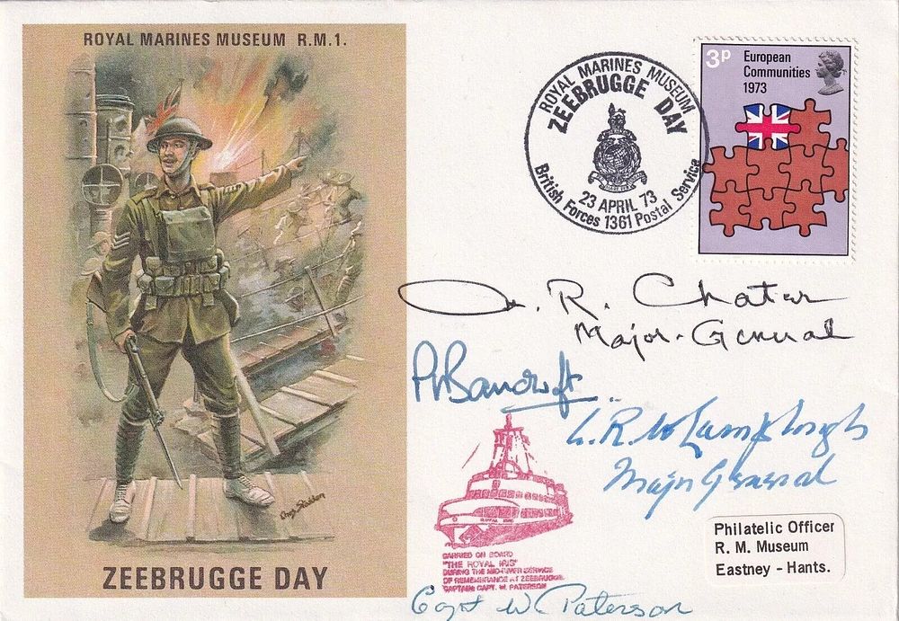 Lot 425: RM Zeebrugge Day Signed A R Chater, C...