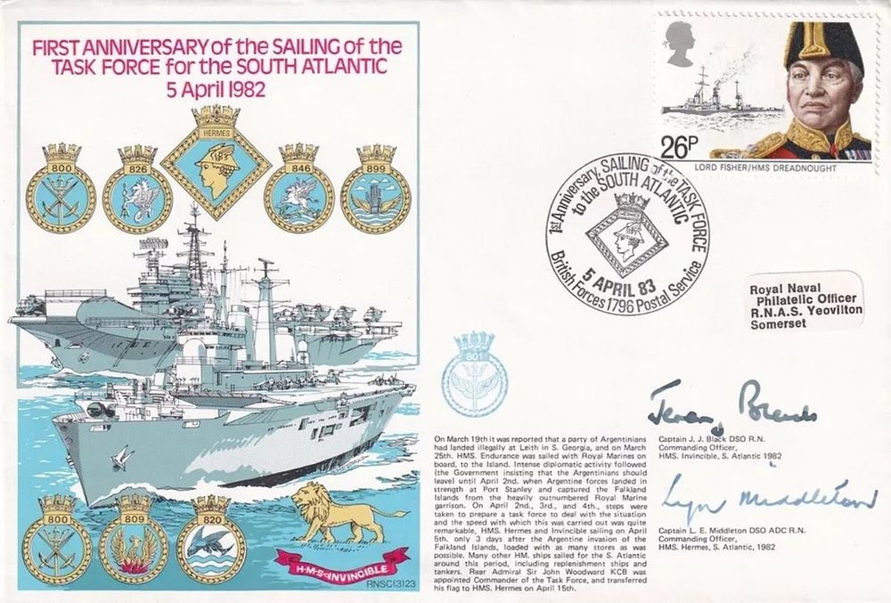 Lot 434: 3RN23c 1st Anniv Sailing of the Task Force...