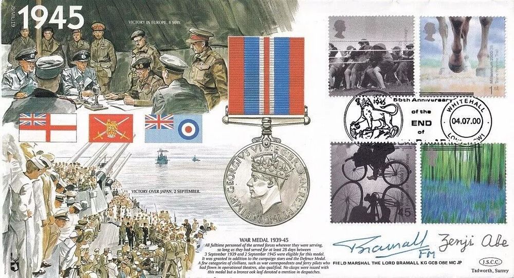 Lot 436: 55th Anniv end of the World War Signed...