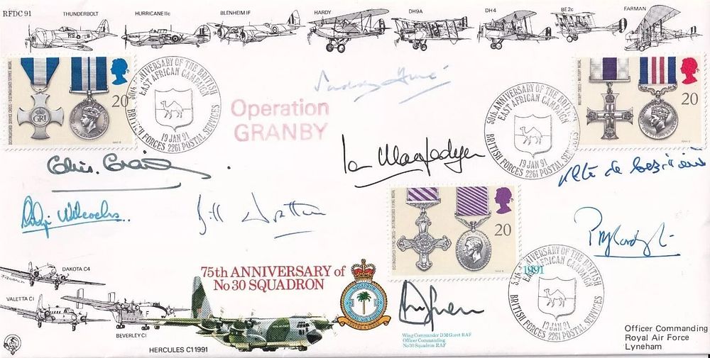 Lot 455: RFDC91c 75th Anniv of 30 Sqn. Operation Grandy...