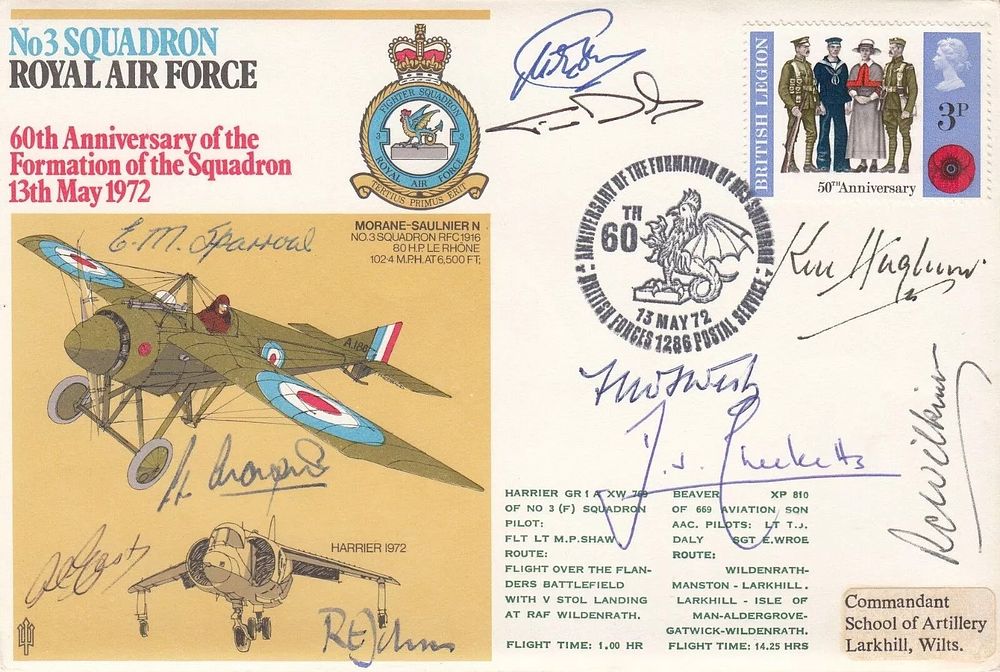 Lot 456: No3 Sqn formation in 1912 Signed 8 Ex...