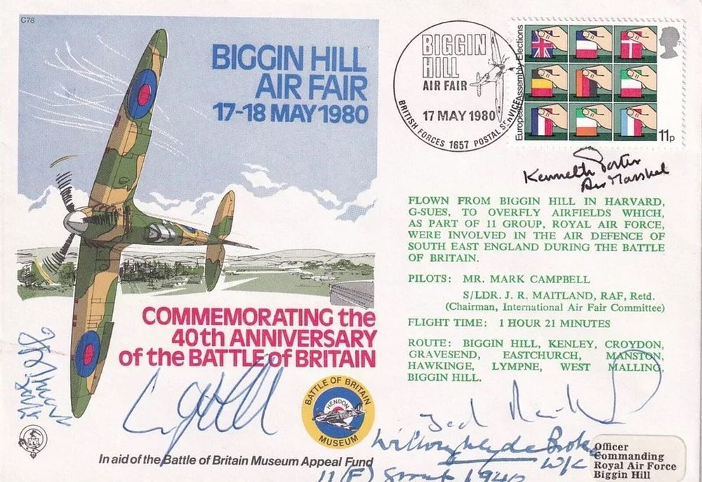 Lot 457: Battle of Britain Signed Baron Willoughby de Broke...