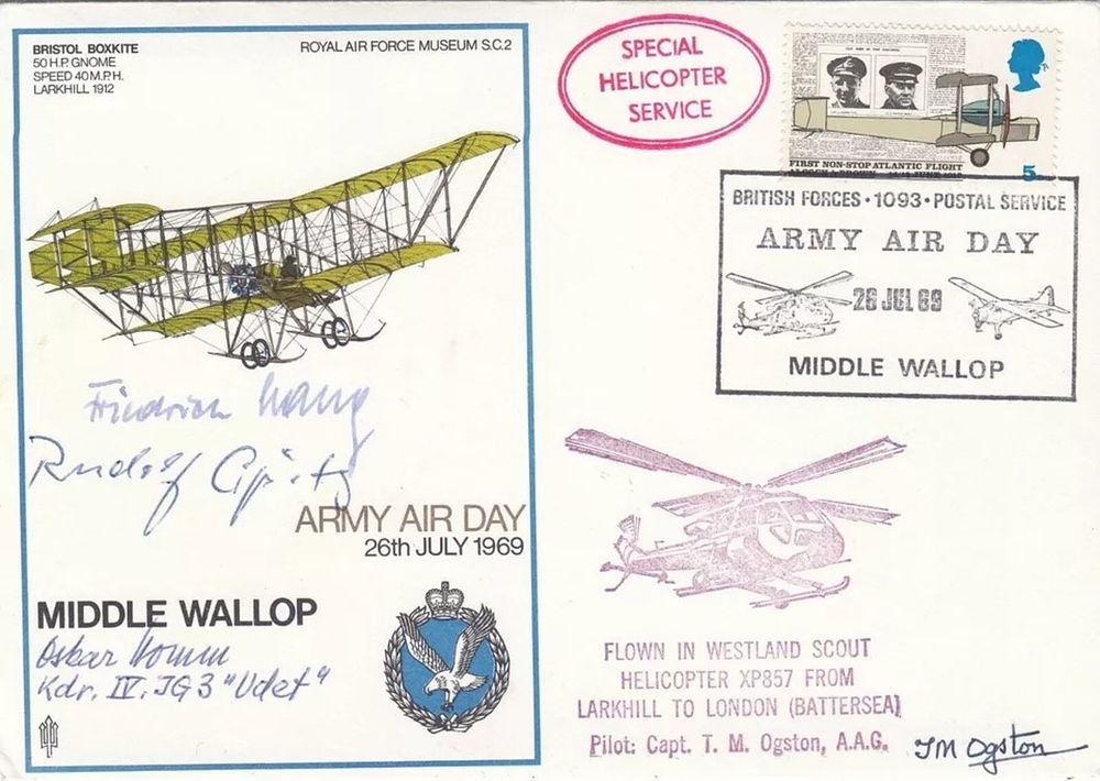 Lot 469: Sc2a RAF Middle Wallop Signed Luftwaffe Aces O...