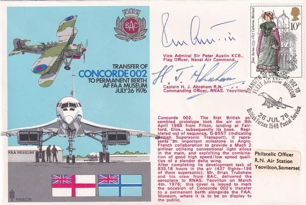 Lot 476: RN25c Transfer of Concorde 002 to FAA Museum...