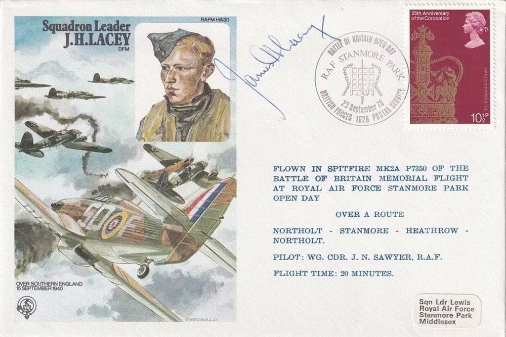 Lot 487: HA30c Own Cover Signed by Sqn Ldr J....