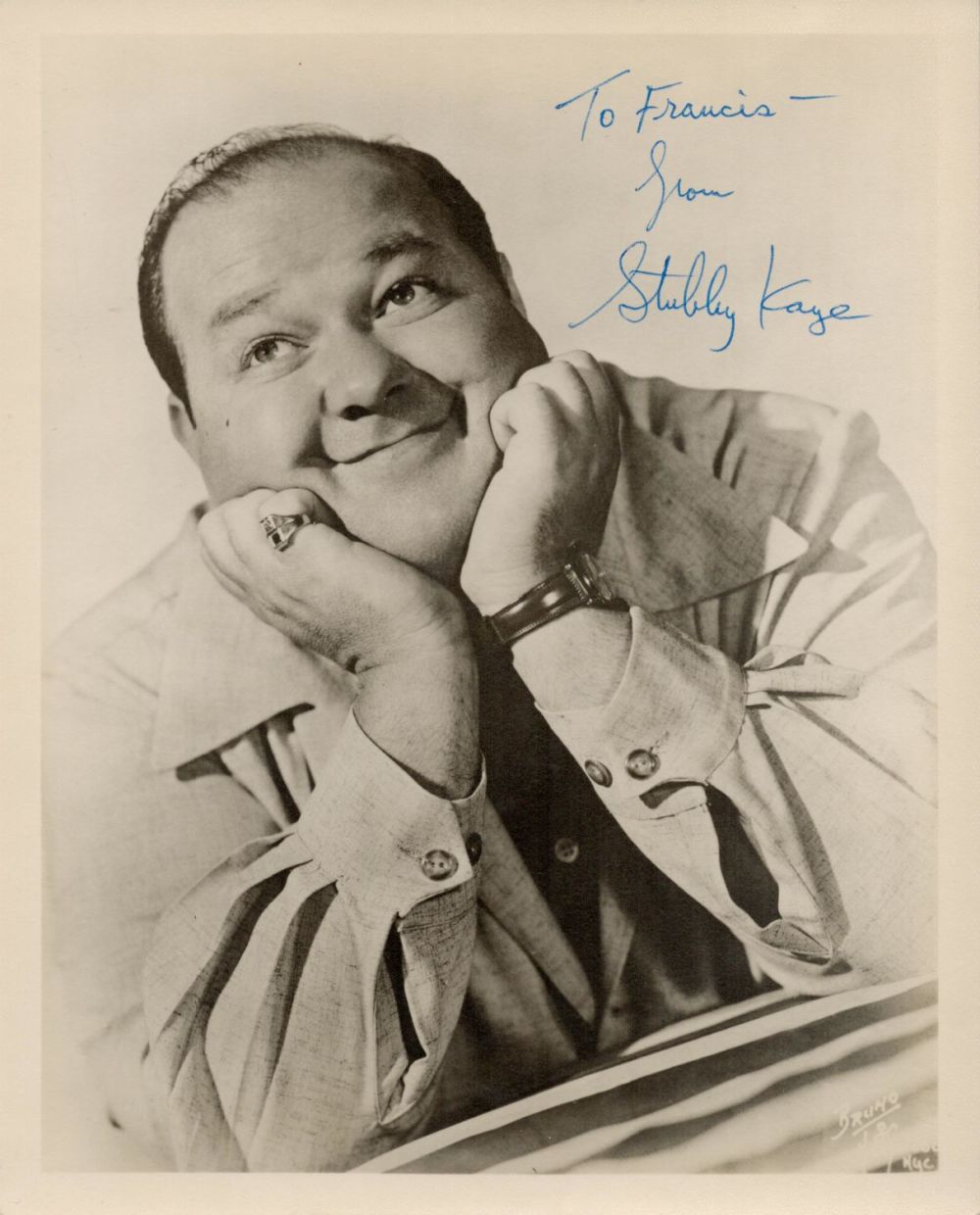 Lot 768: TV Film Stubby Kaye signed 10x8 vintage photo....