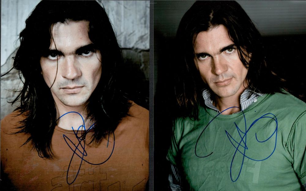 Lot 786: Music Juanes signed two 10x8 colour photos. Juan...