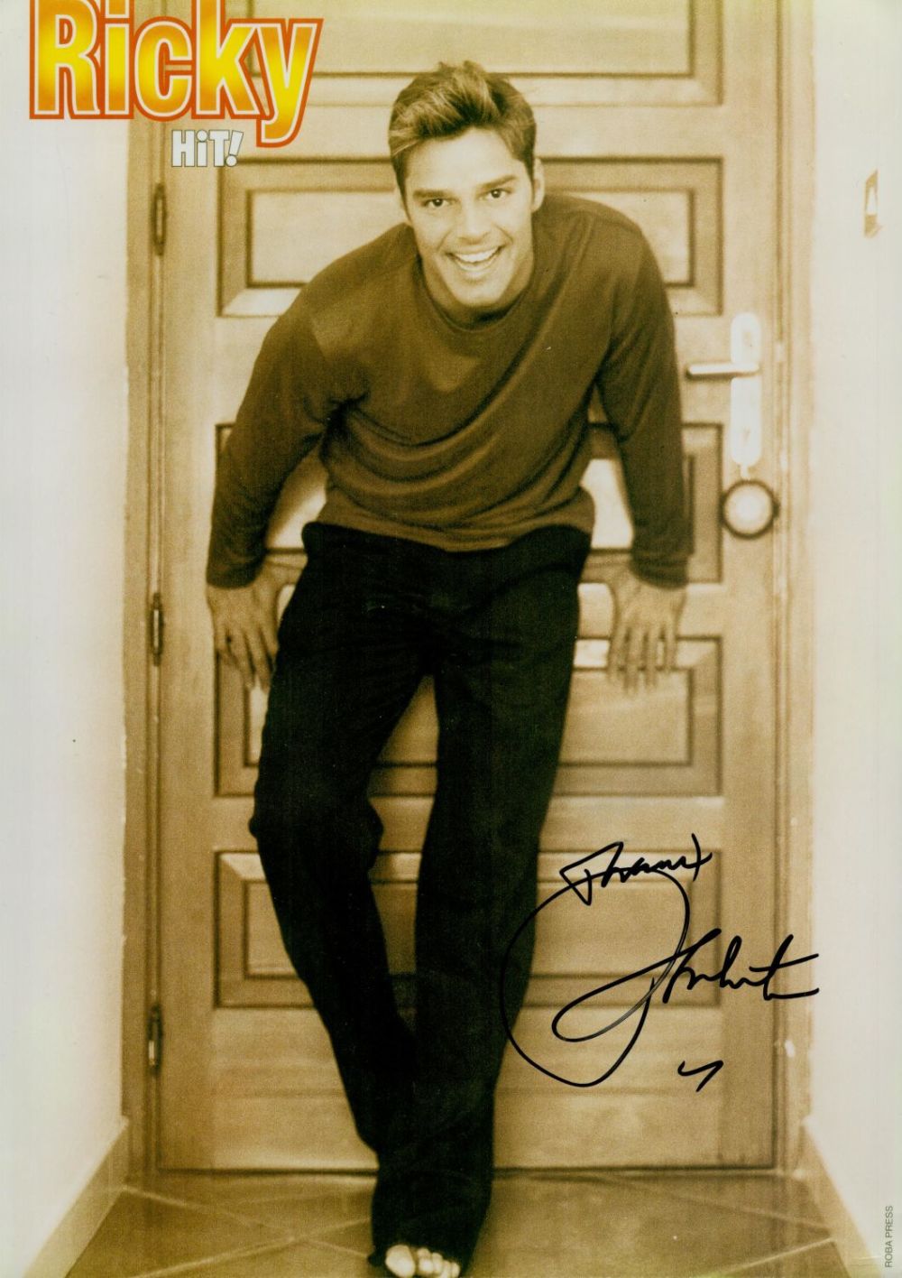 Lot 794: Music Ricky Martin signed 12x8 colourised photo. Puerto...