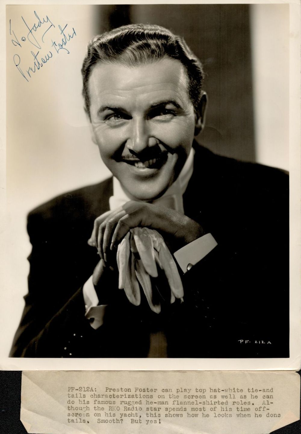 Lot 807: TV Film Preston Foster signed 10x8 black and...