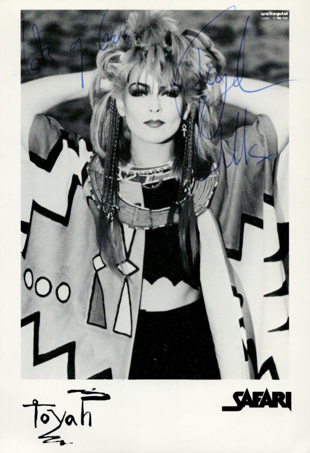 Lot 828: Music Toyah Willcox signed 6x4 black and white...