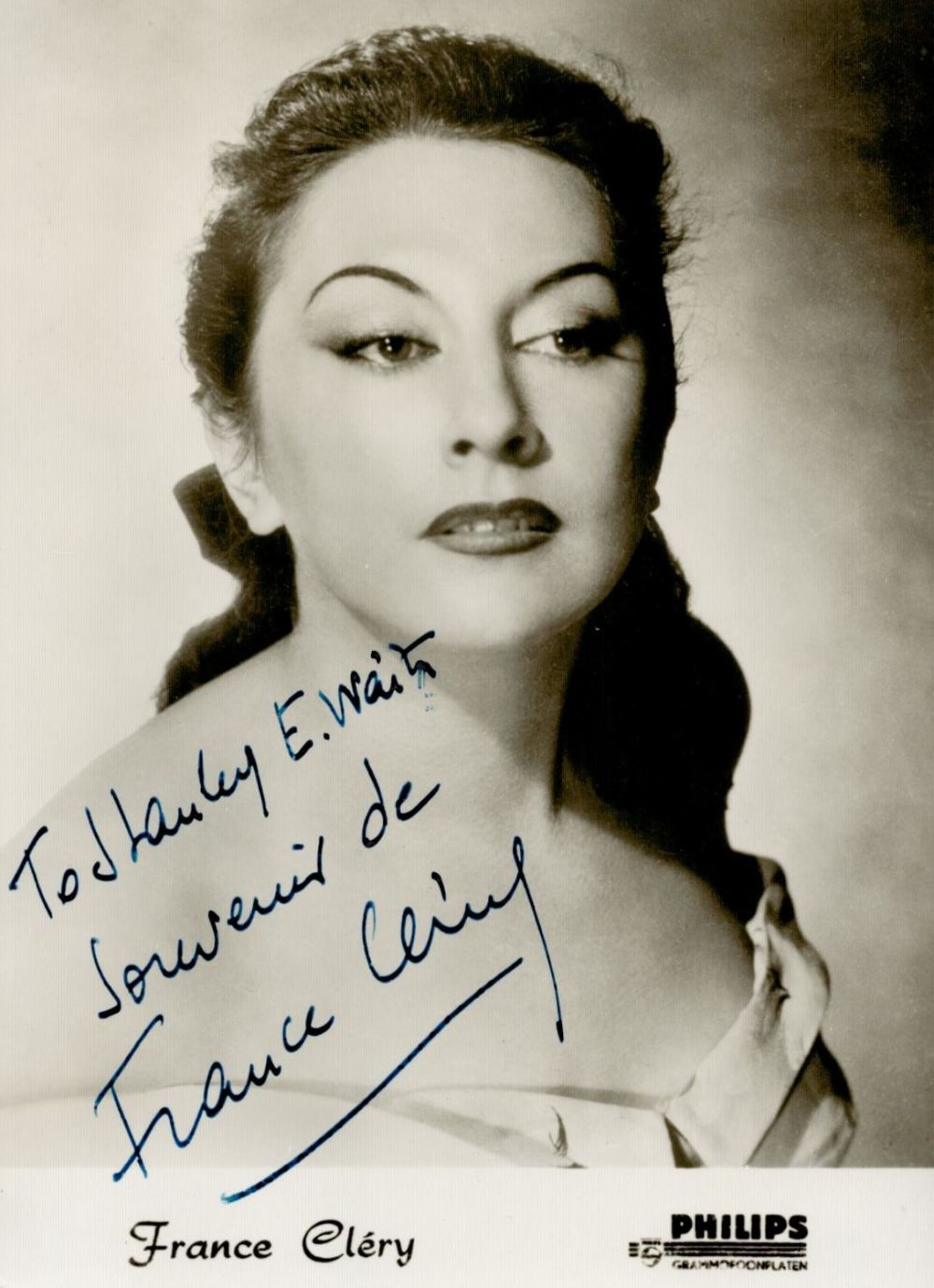 Lot 830: TV Film France Clery Signed 6x4 Black and...