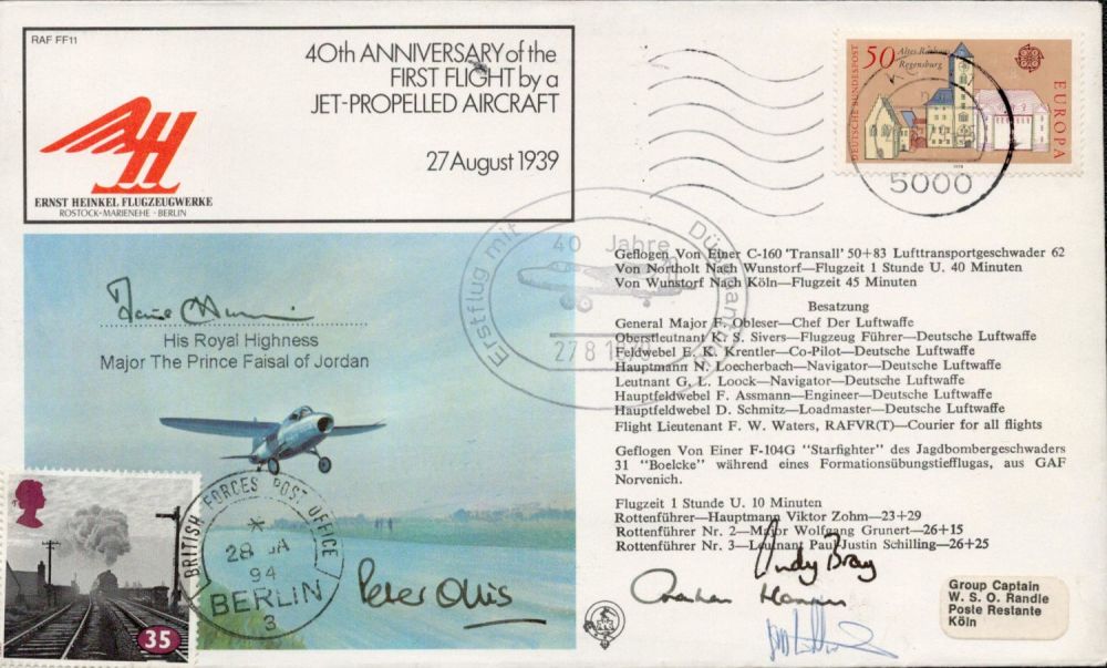 Lot 844: Historic Prince Faisal of Jordan signed rare 1979,...