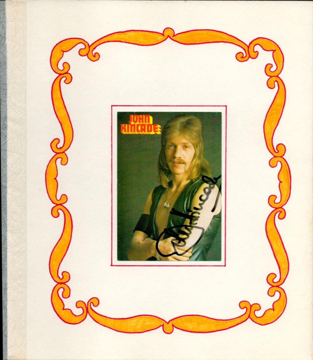 Lot 853: Music John Kincade 10x8 overall mounted colour photo...