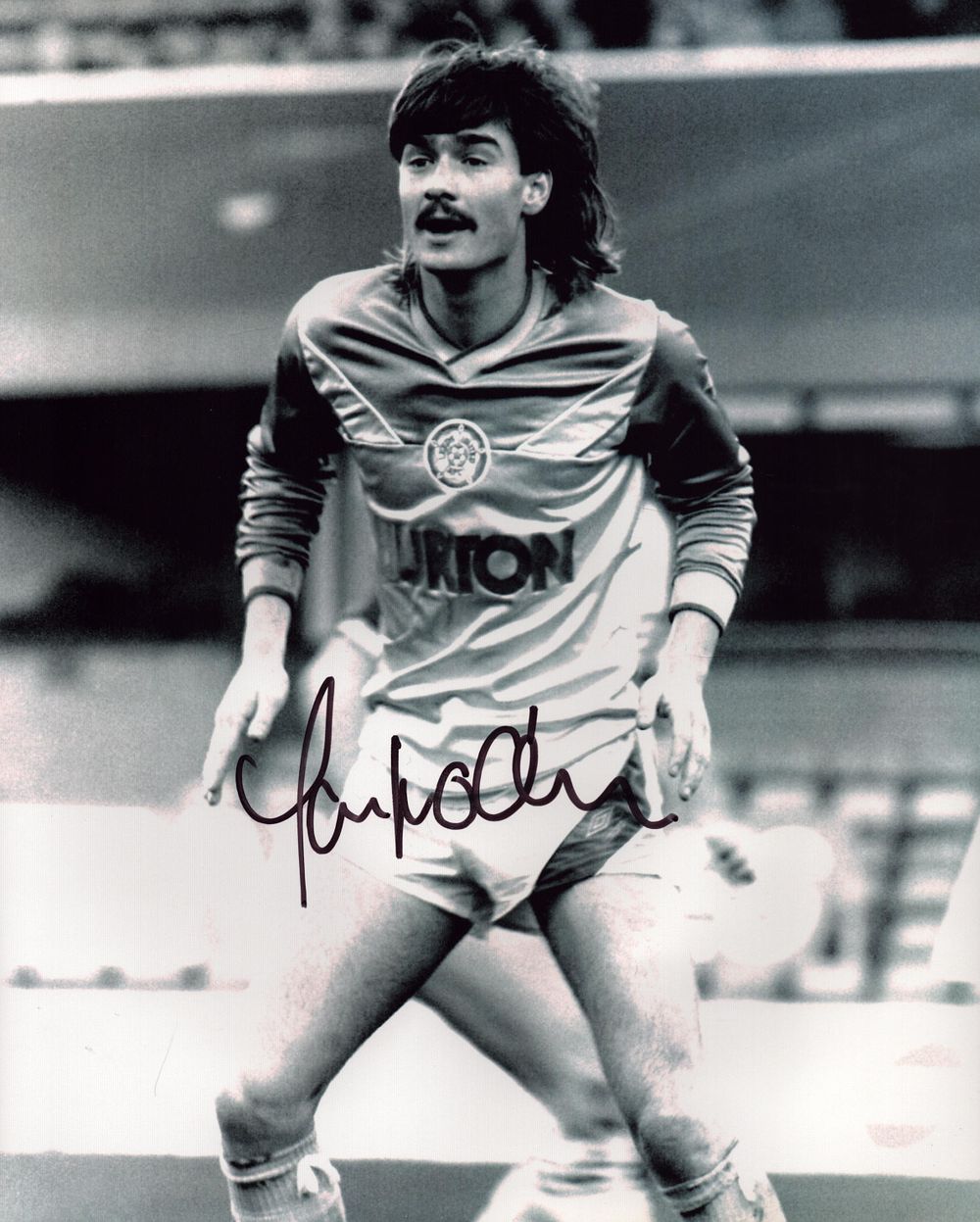 Lot 182: Ian Snodin signed 10x8 inch black and white...