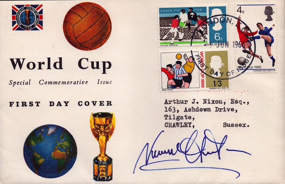 Lot 188: Norman Hunter signed World Cup Special Commemorative Issue...