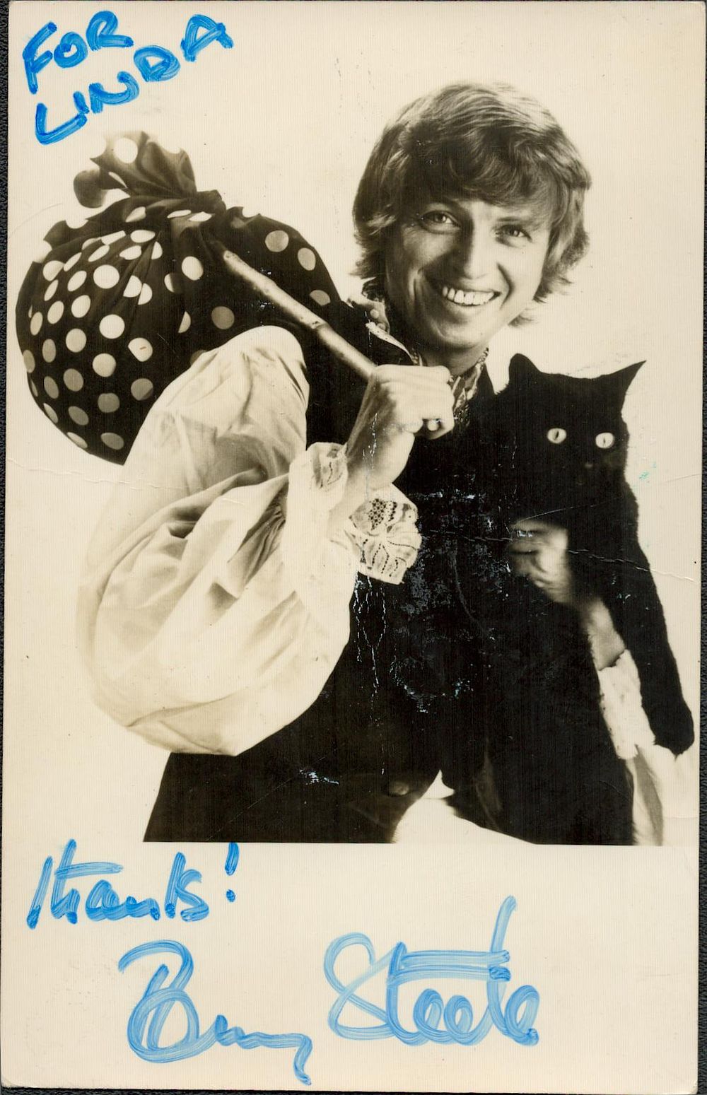 Lot 190: Tommy Steele signed 6x4inch black and white early...