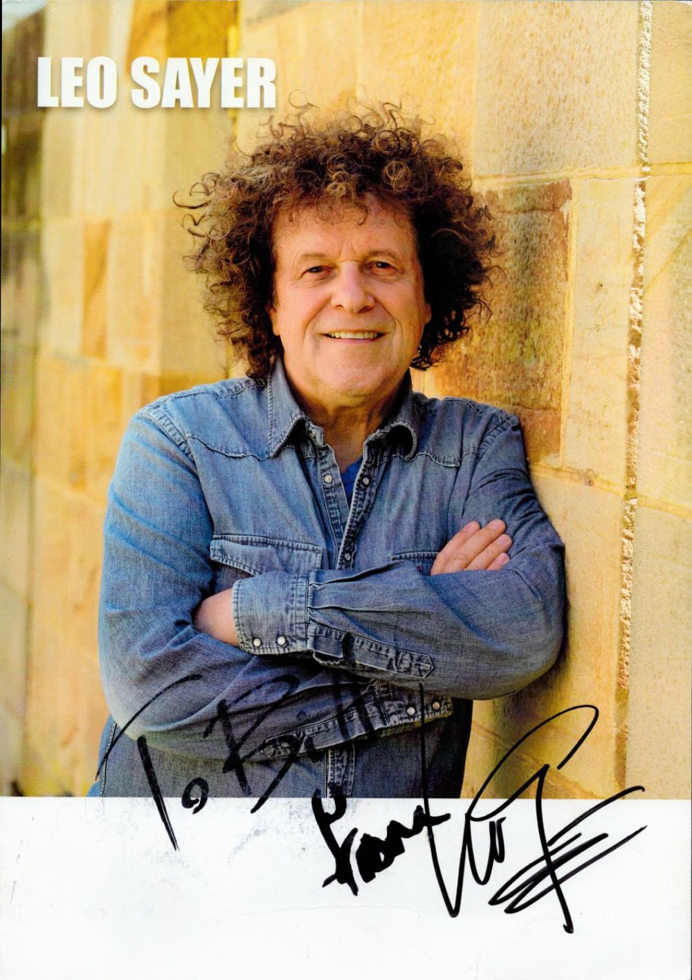 Lot 912: Music Leo Sayer signed 12x8 colour promo photo...