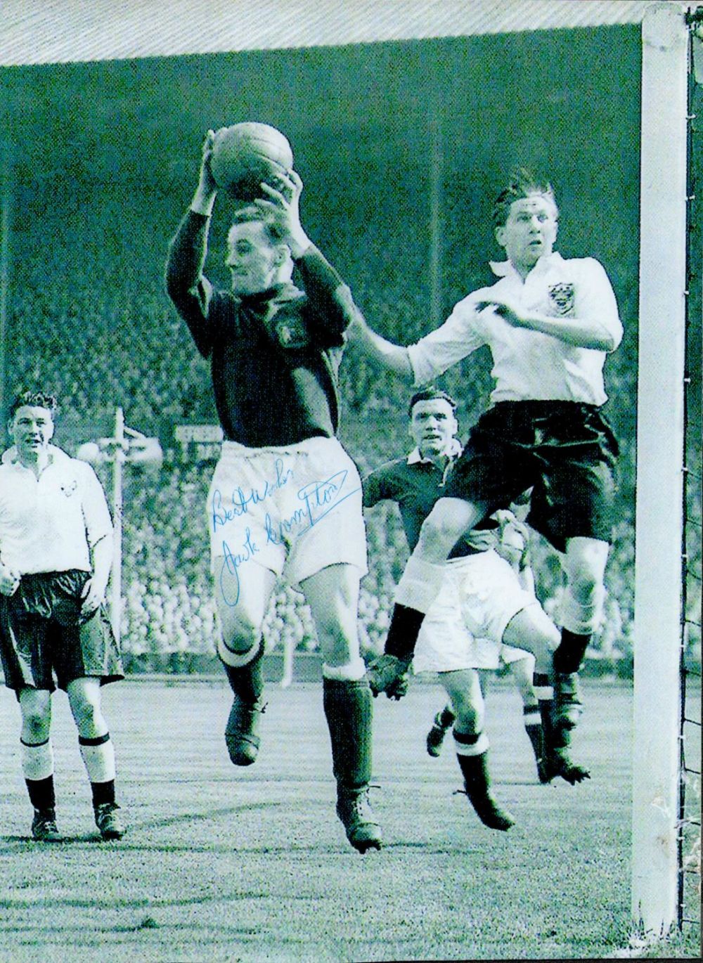 Lot 913: Sport Jack Crompton signed 10x8 black and white...