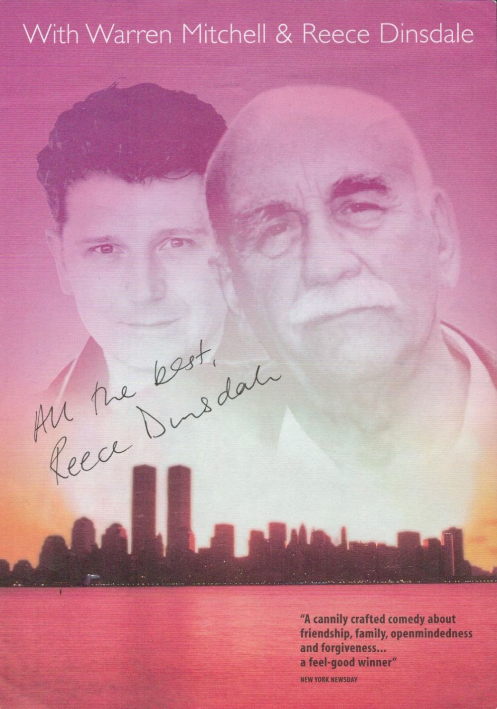 Lot 918: TV Film Reece Dinsdale signed 8x6 Theatre promo...
