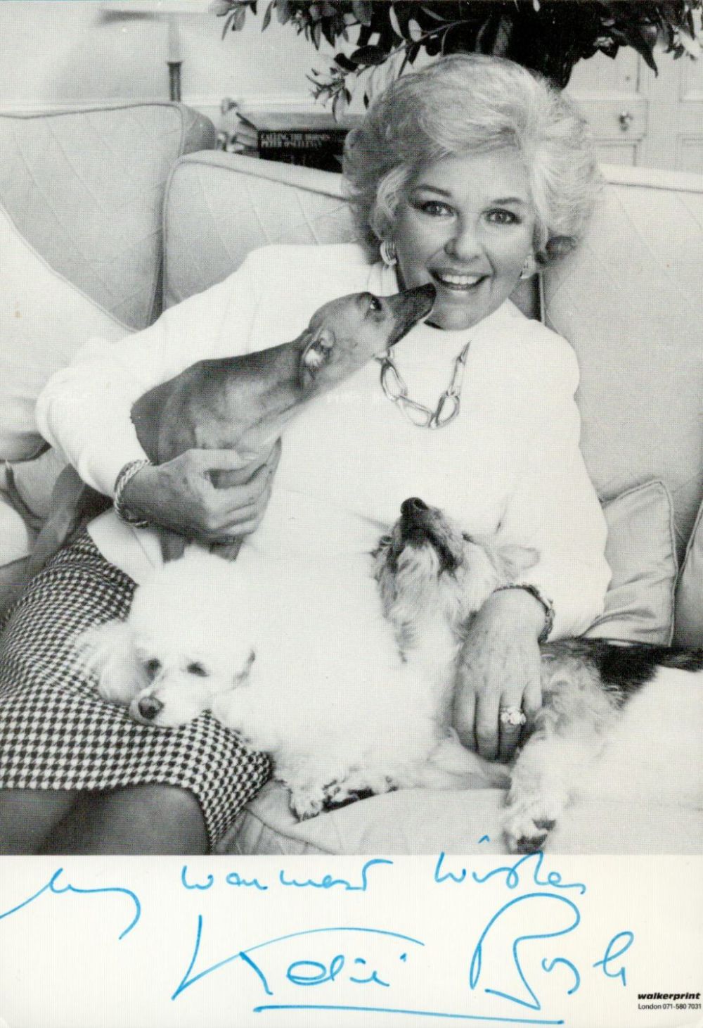 Lot 932: TV Film Katie Boyle signed 6x4 black and...
