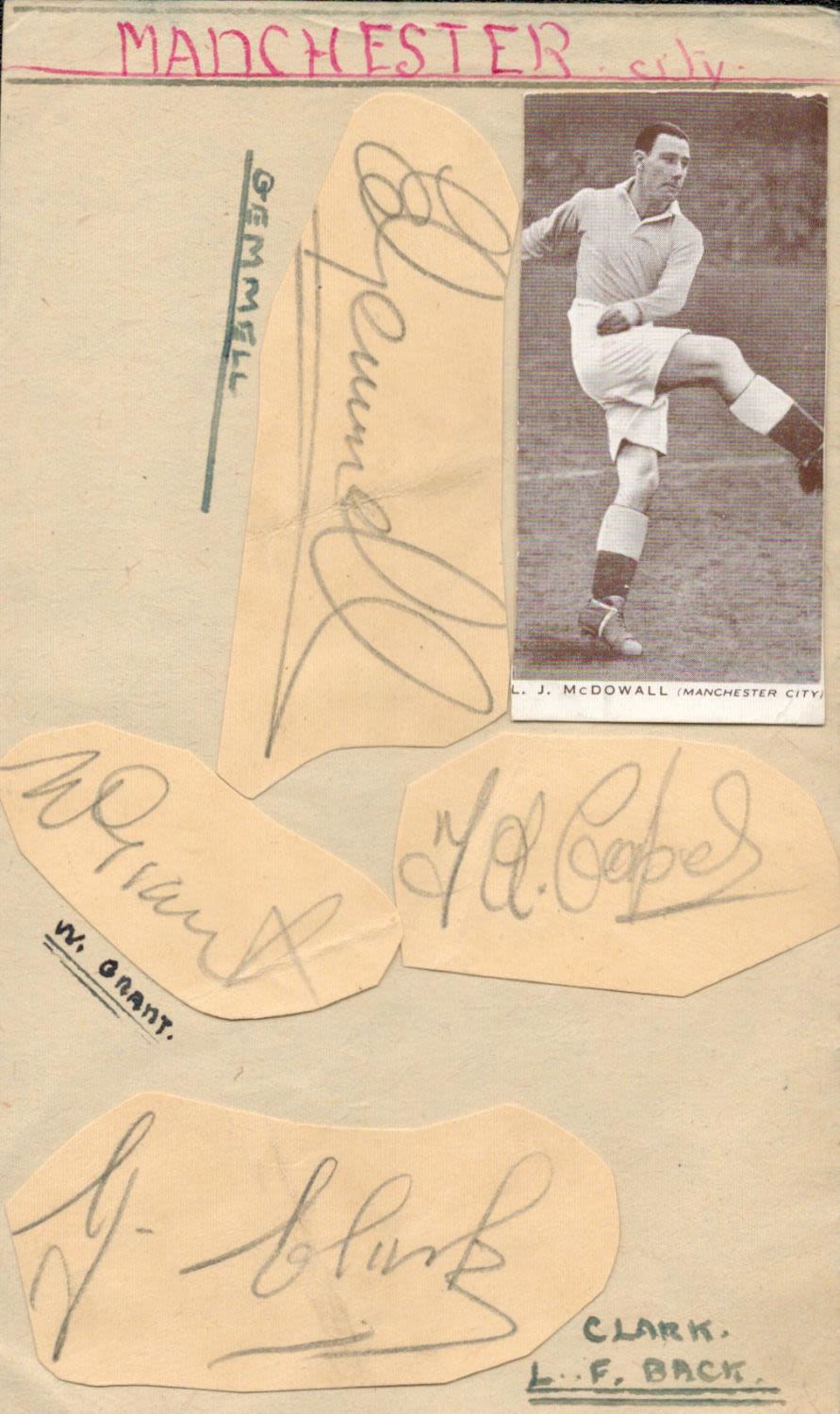 Lot 935: Sport Multi signed Man City album page from...