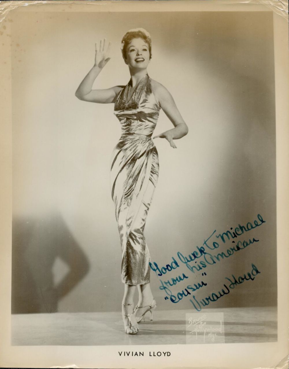 Lot 949: TV Film American Actress Vivian Lloyd Personally Signed...