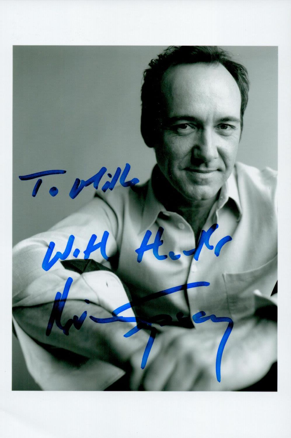 Lot 950: TV Film Legend Kevin Spacey Personally Signed 6x4...