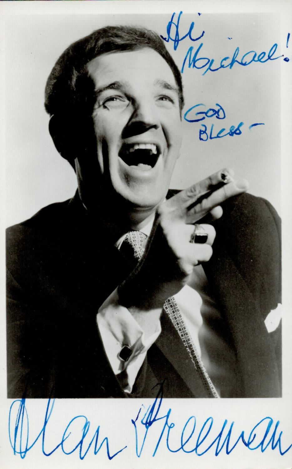Lot 953: TV Film Alan Freeman signed 6x4 black and...