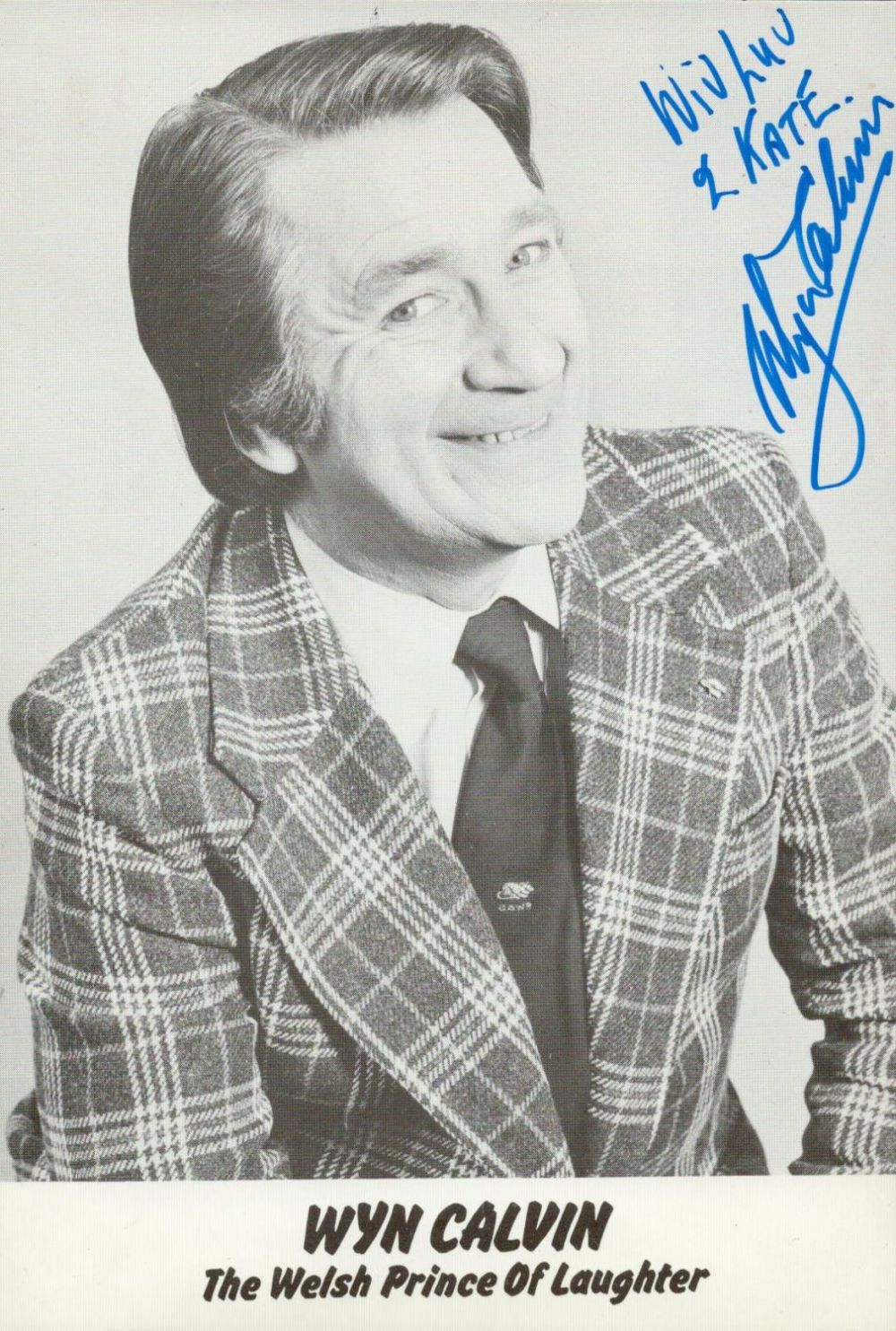 Lot 970: TV Film Wyn Calvin signed 6x4 inch black...