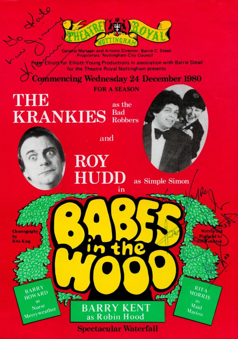 Lot 978: Theatre The Krankies signed 'Babes in the wood'...