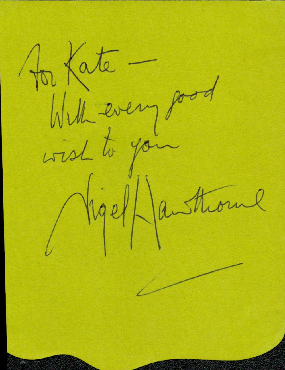 Lot 980: TV Film Nigel Hawthorne signed 5 x 4...