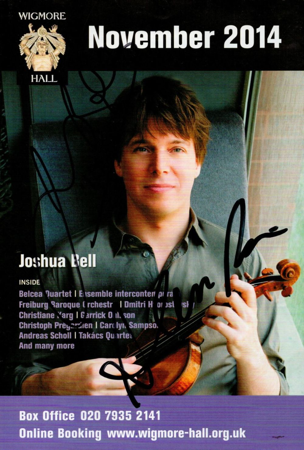 Lot 990: Music Joshua Bell and Alessio Bax his accompanist...
