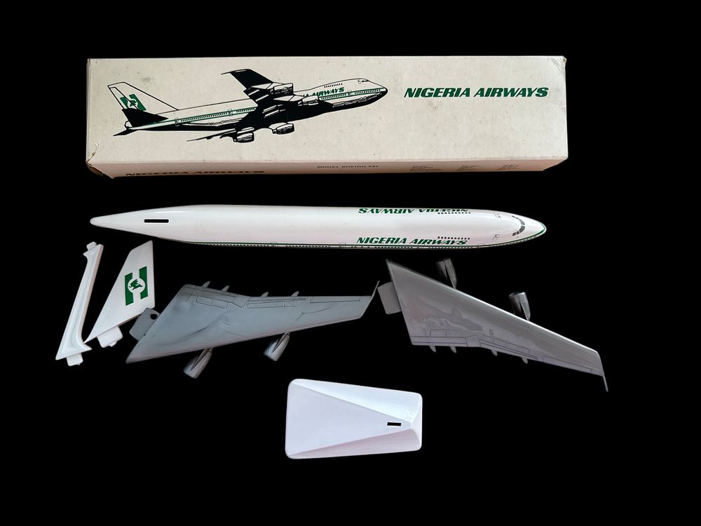 Lot 262: Nigeria Airways Boeing 747 model plane, in original...