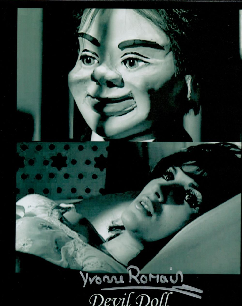 Lot 1020: TV Film Yvonne Romain signed Devil Doll 10x8...