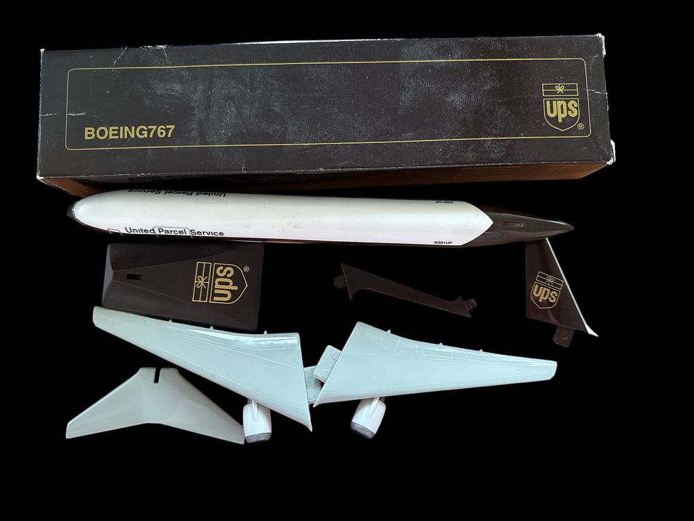 Lot 264: UPS Boeing 767 model plane, in original box....