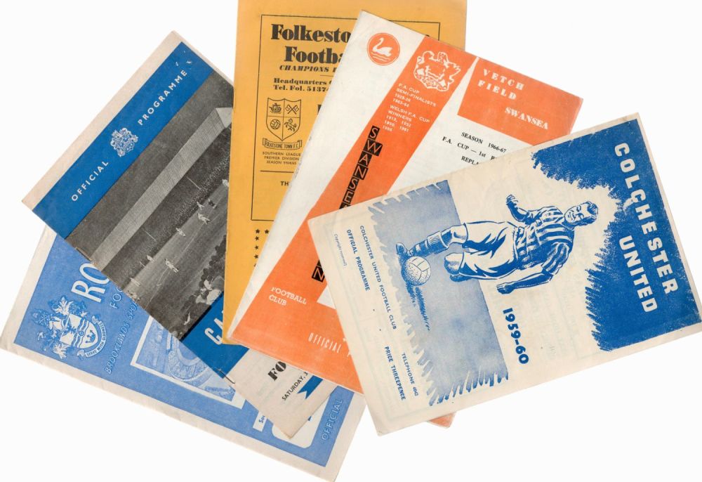 Lot 1036: Sport Football Collection of 5 Vintage Football Programmes...