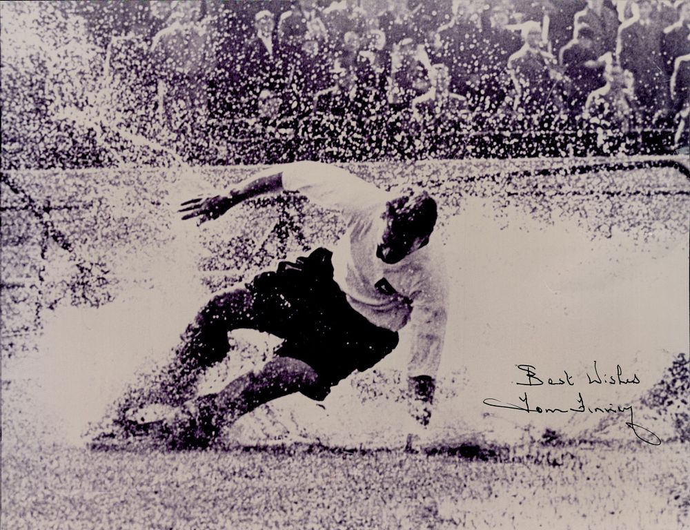 Lot 161: Football, Sir Thomas Finney, CBE signed black and...