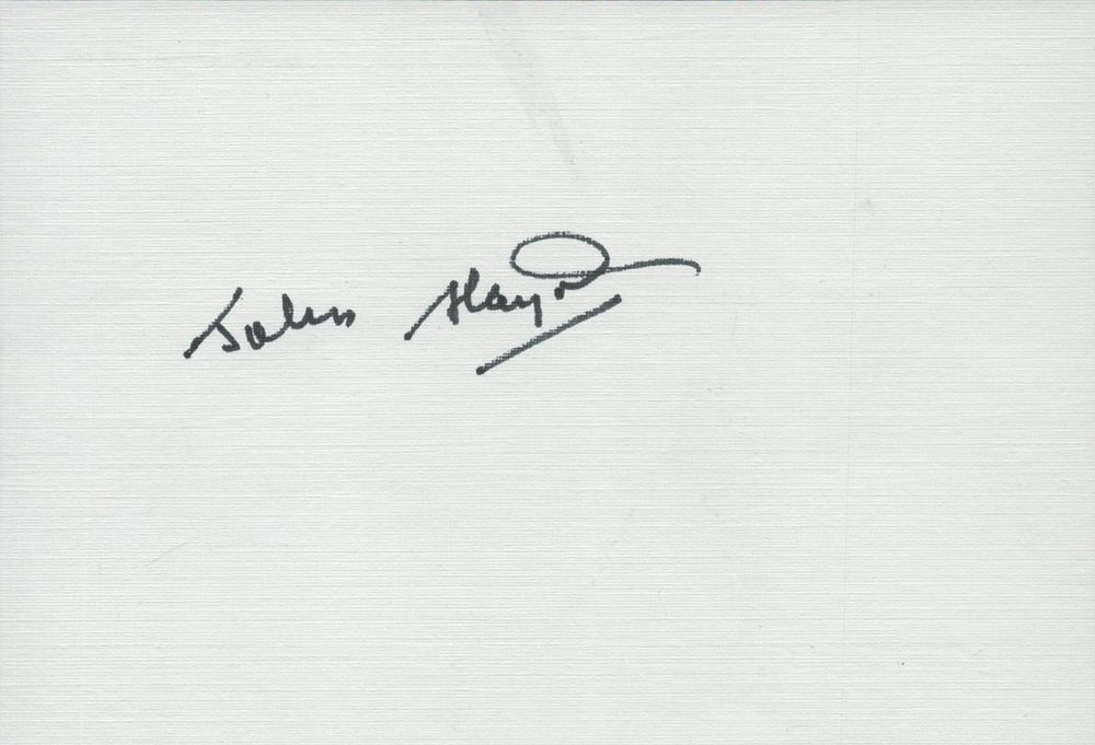 Lot 190: Johnny Haynes signed white card 6.25x4.25 Inch Was...