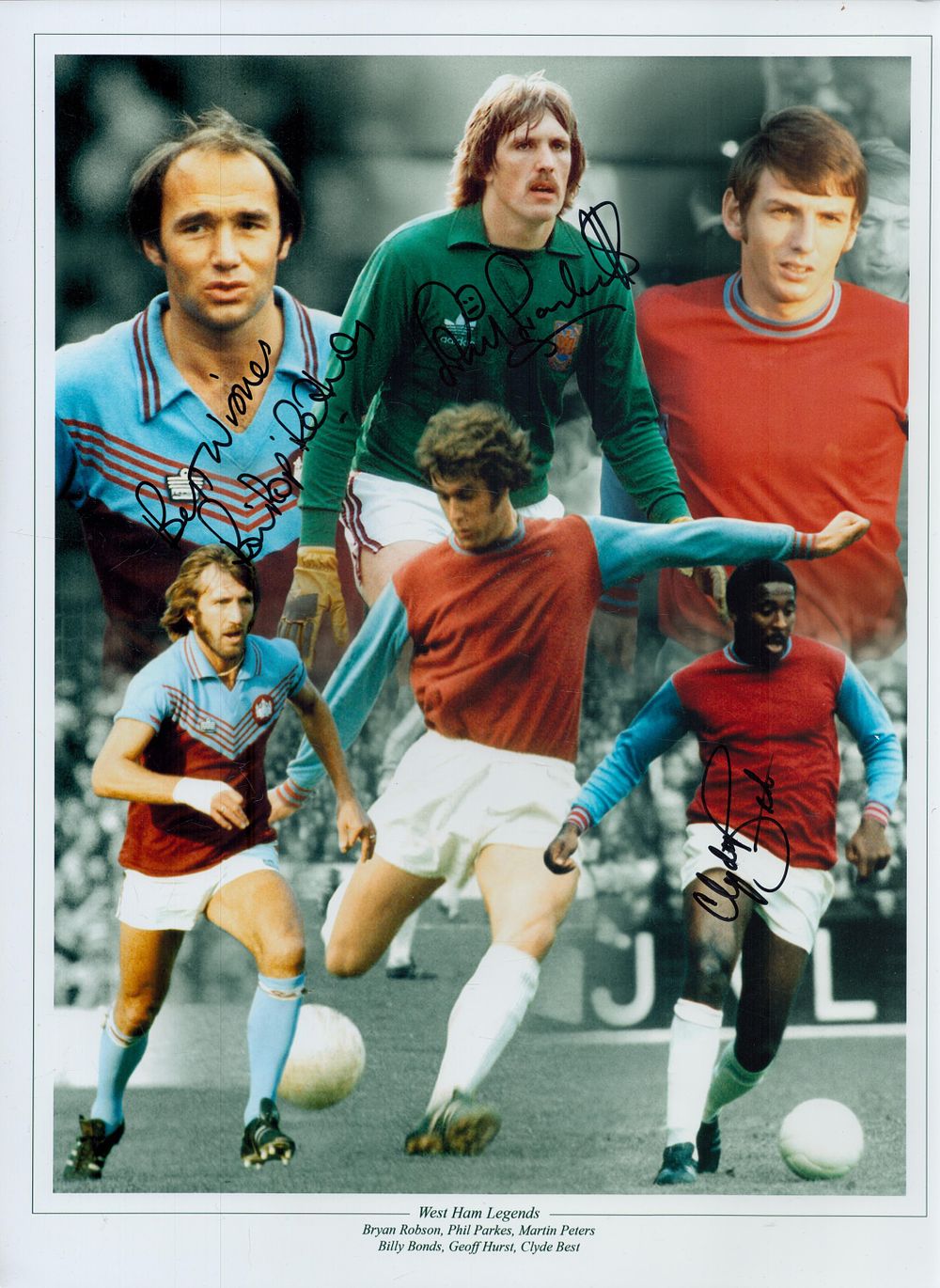 Lot 212: West Ham Legends Bryan Pop Robson, Phil Parkes...