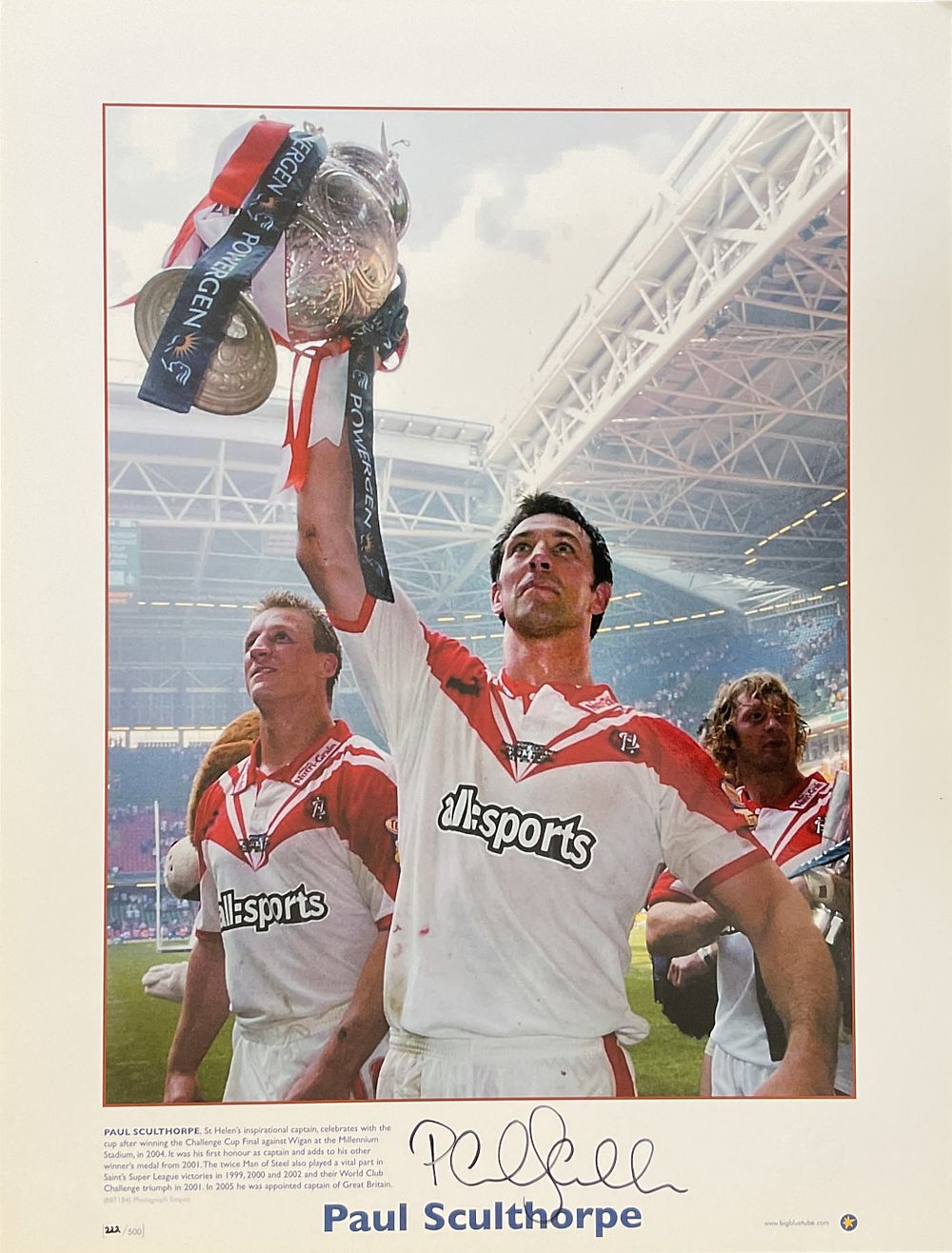 Lot 214: Paul Sculthorpe (St Helens Captain) Signed 16 x...