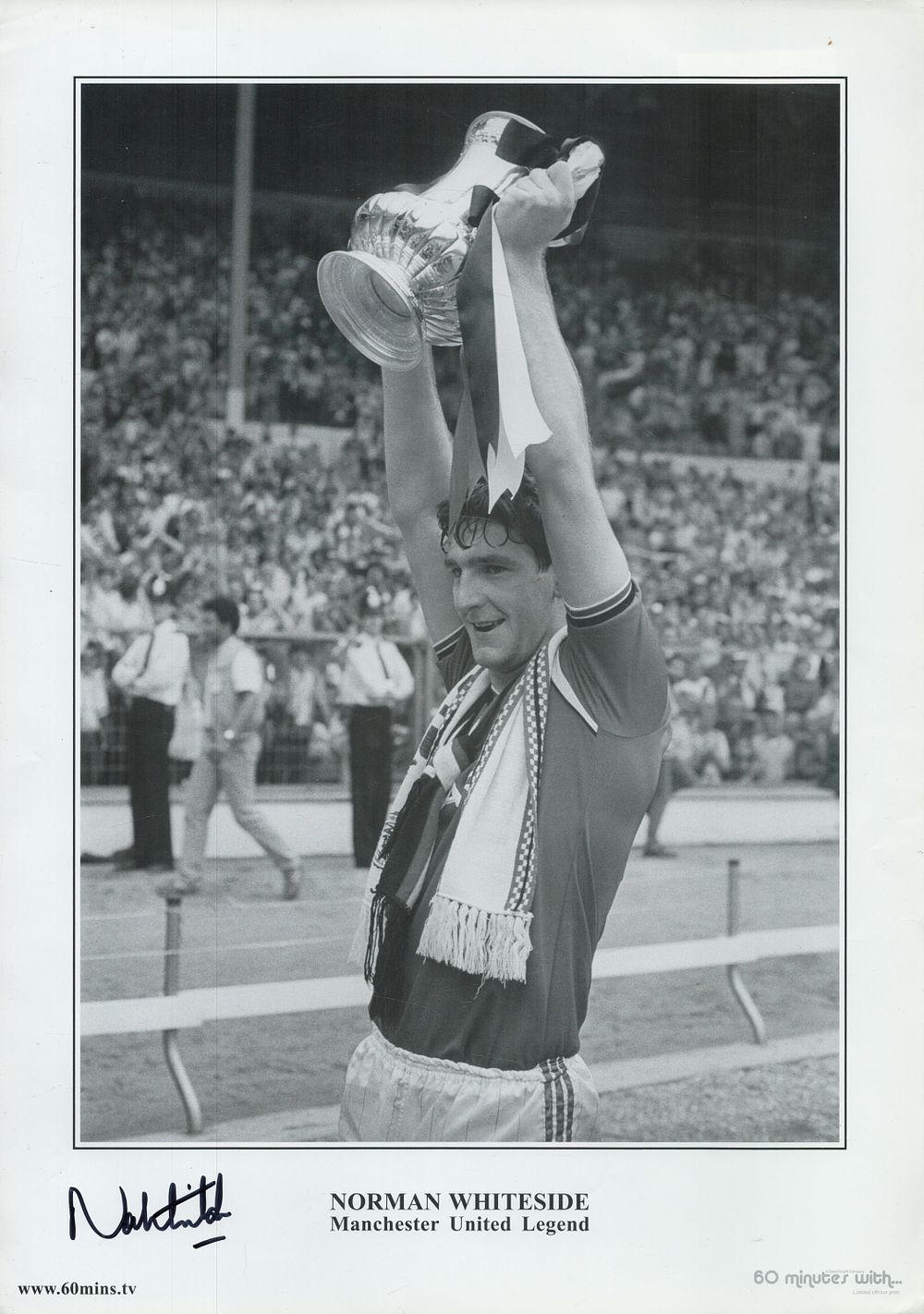 Lot 216: Norman Whiteside (Man Utd) signed 16.5 x 12...